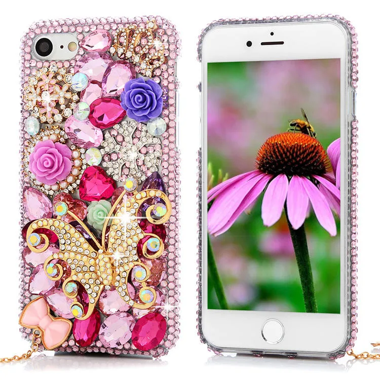 Diamond Rhinestone Case For Samsung Galaxy S26 Ultra S25 Plus S24 iPhone 17 Pro Max Air 16 Plus 15 14 Case Cover Phone Shell Bag