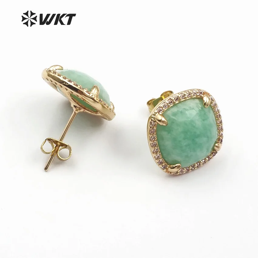 

WT-ME053 WKT Wholesale Fashion Cubic Zirconia Pave 4 Color In Beautiful Star Shape For Women Decoration Stud Earring