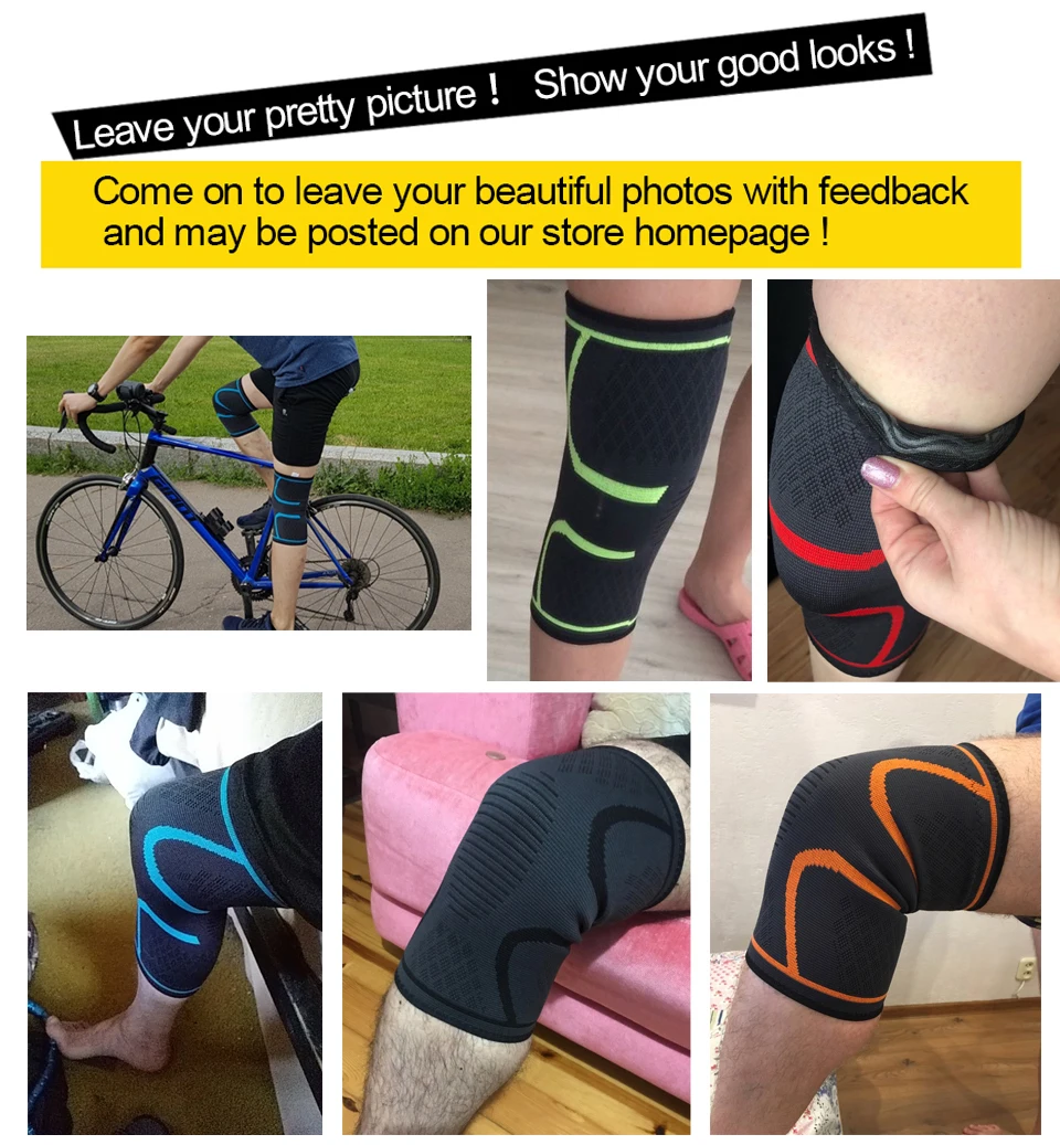 1PCS Fitness Laufen Radfahren Knie Unterstützung Hosenträger Elastische Nylon Sport Kompression Knie Pad Hülse für Basketball Volleyball – Detail 2