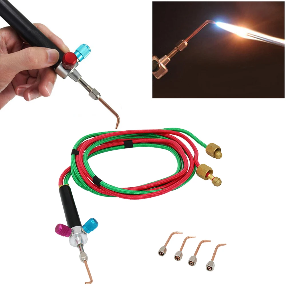 

Mini gas welding torch for jewelry and dental tools with 5 tips Smith equipment gold Soldering torch for Oxygen