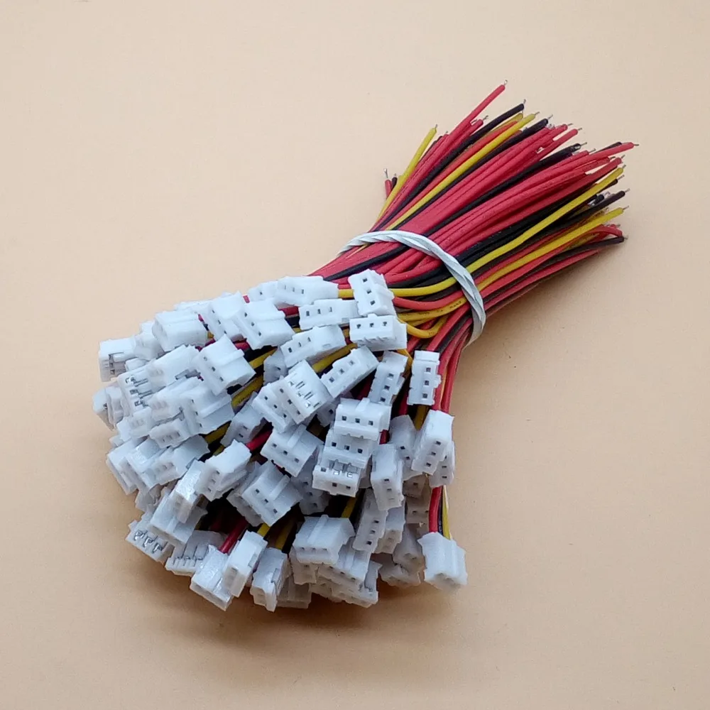 100pcs Micro JST Mini PH 2.0 2/3/4/5/6/7/8/9/10/12-Pin Connector Plug with Wires Cables 100MM 26AWG