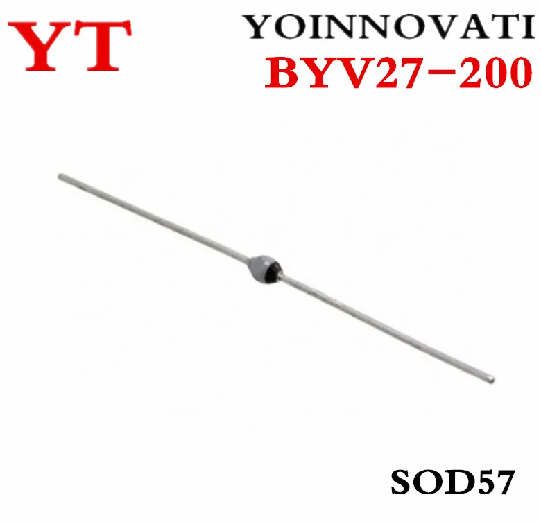 

100 шт./лот BYV27-200 BYV27 DIODE aval200 V 2A SOD57 IC.