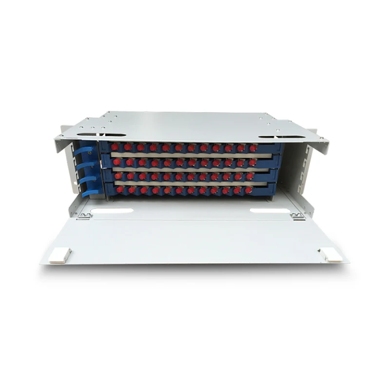 ZHWCOMM 19 inch 48 core Pull type optical fiber distribution frame FC ODF port Rack Mounted Indoor fiber patch panel