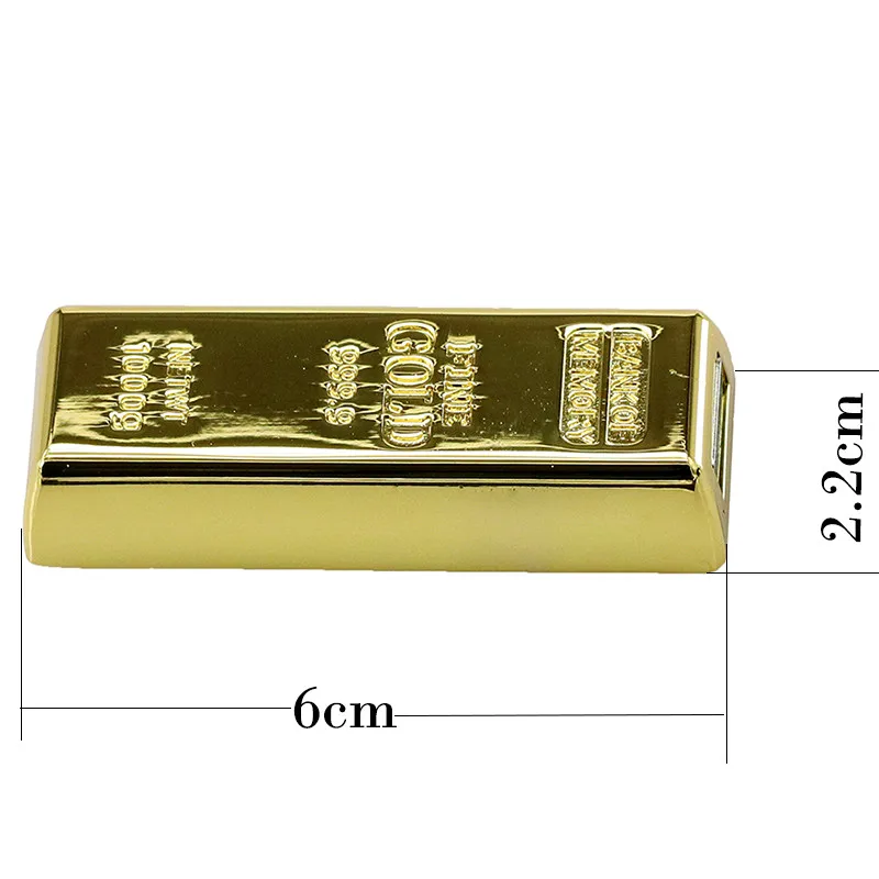 Fashion Bullion Gold Bar USB Flash Drive Pen Drive Flash Memory Stick Flash Drives 64G 32GB 16GB 8GB 4GB Pendrive Memory Storage