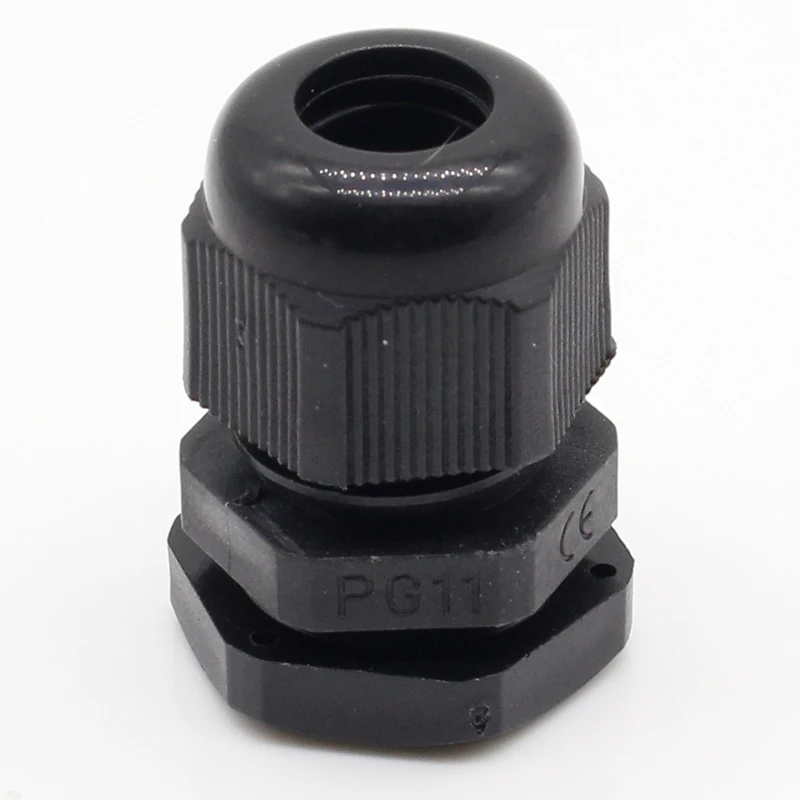 10pcs High Quality IP68 PG11 5-10MM Waterproof Nylon Cable Gland No Waterproof Gasket Plastic Cable Gland