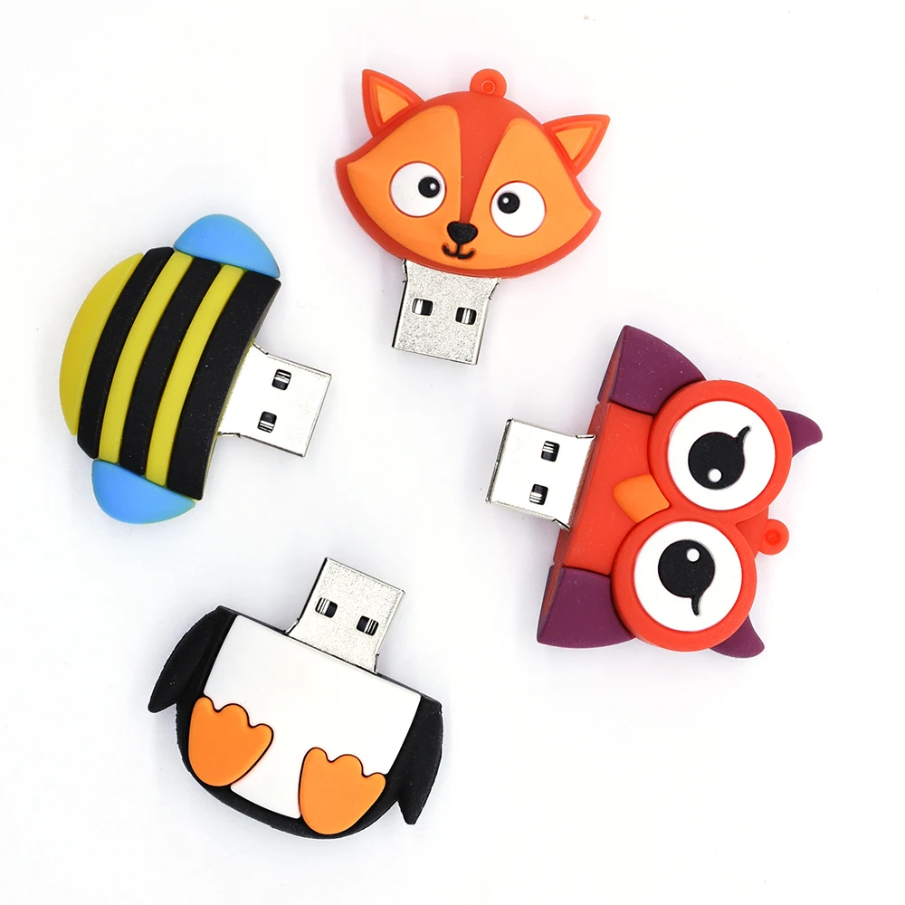 Crazy hot cartoon memory stisk pen drive usb flash drive pendrive 16g 8g 4g 32g 64gb usb flash memory Fox flash card lovely Gift