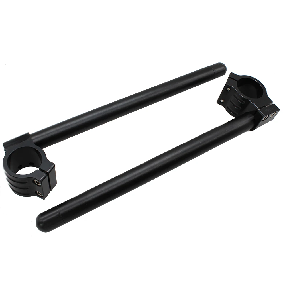 Black Motorcycle CNC Clip-ons Clip Ons Handlebar Handle Bar Fork Tube Cafe Racer 31 33 35 36 37 38 39 41MM 43mm - 55mm Aluminum