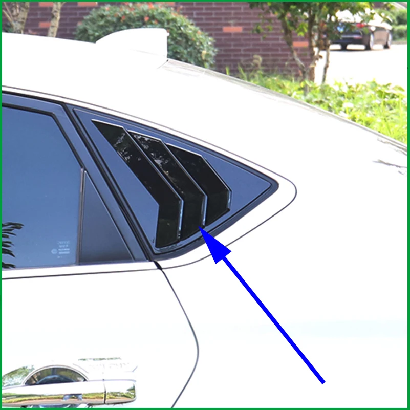 

For Nissan Sentra / Sylphy Sedan 2012-2019 ABS Rear Window Blind shades Louver Frame Sill Molding Cover Sticker Trim Car-Styling