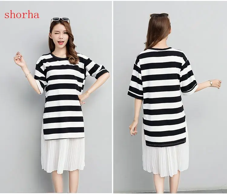 

2019 Striped Cotton Maternity Nursing Dresses Clothes for Pregnant Women Summer Maternity BreastFeeding Dress Pregnacy dresses