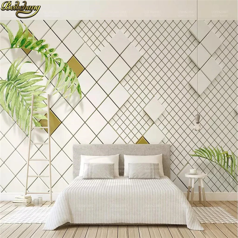 

beibehang Custom White mosaic photo wall papers landscape painting TV background bedroom wallpaper 3D wallpapers for living room