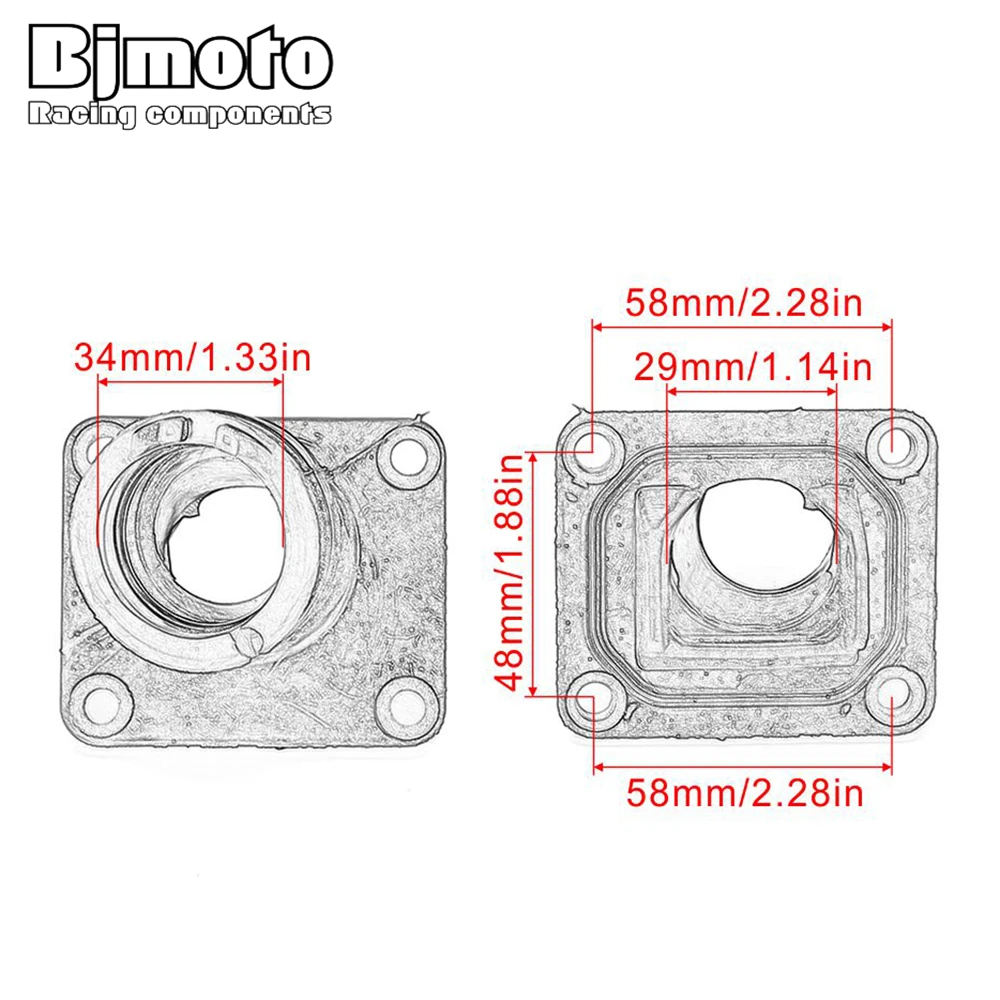 Motorcycle Carburetor Adapter Intake Manifold For Yamaha YZ125 1998 YZ85 2002-2018 YZ80 1993-2001 Carb  Insulator Connector Glue