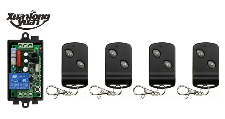 

xuanlongyuan AC220V 1CH Wireless Remote Control Switch Transmitter with Two-button Receiver for Appliances Gate Garage Door