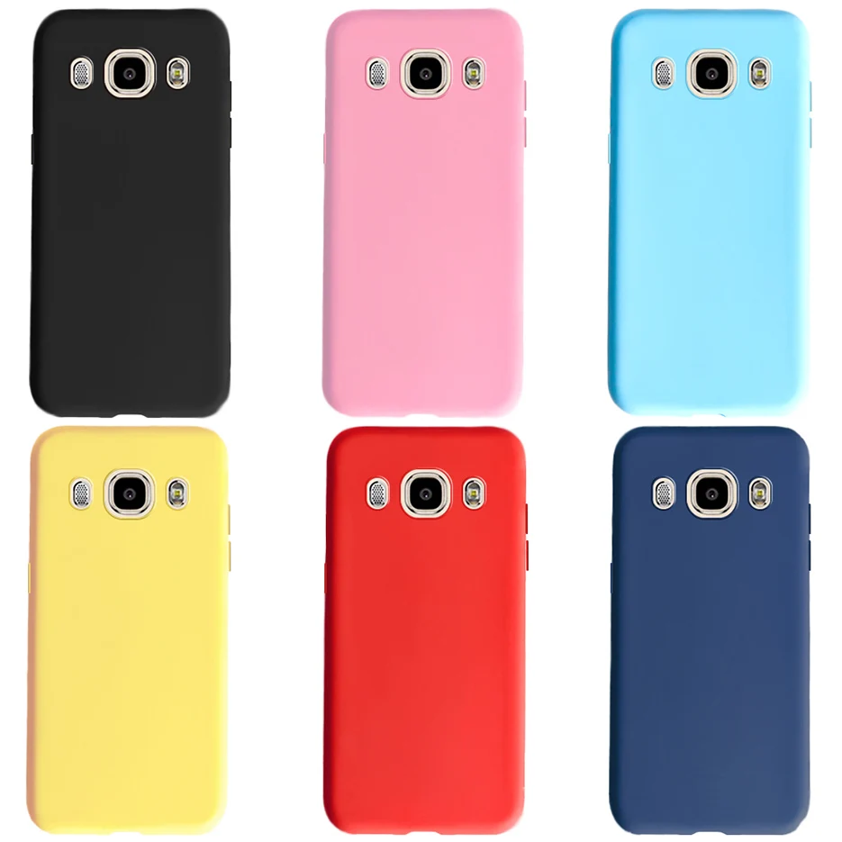 Funda 삼성 갤럭시 J7 2016 J710 케이스 귀여운 캔디 소프트 실리콘 커버 5.5 \'\'삼성 J7 2016 케이스 J710F 뒷면 커버 Coque