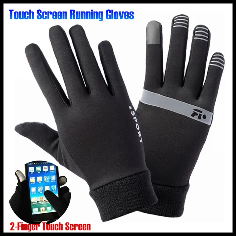 Men&Women Winter Warm Lightweight 2-Finger Touch Screen Gloves,Elastic Quick-dry,Outdoor Sport Magic Ride Skiing Runing Gloves