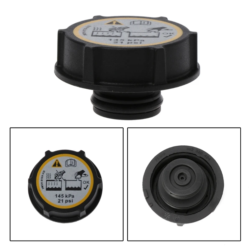 Durable Black color Expansion Tank/Radiator Cap For  Ford Focus Fiesta C-max  Mondeo 3M5H-8100-AD for car accessories