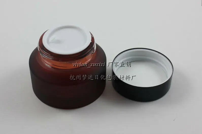 

50pieces/lot High quality 50g rose red glass cream jar,empty amber glass cosmetic jar,frost 50g glass jar or cream container