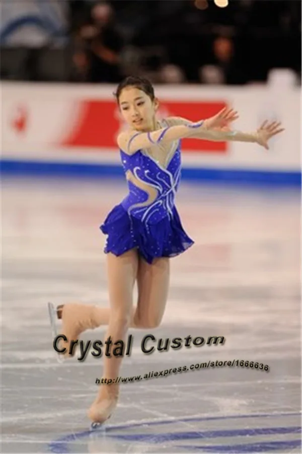 2016 Girls Figure Skating Dresses Fashion New Brand Vogue Figure Skating Competition Dress Customized  DR3131