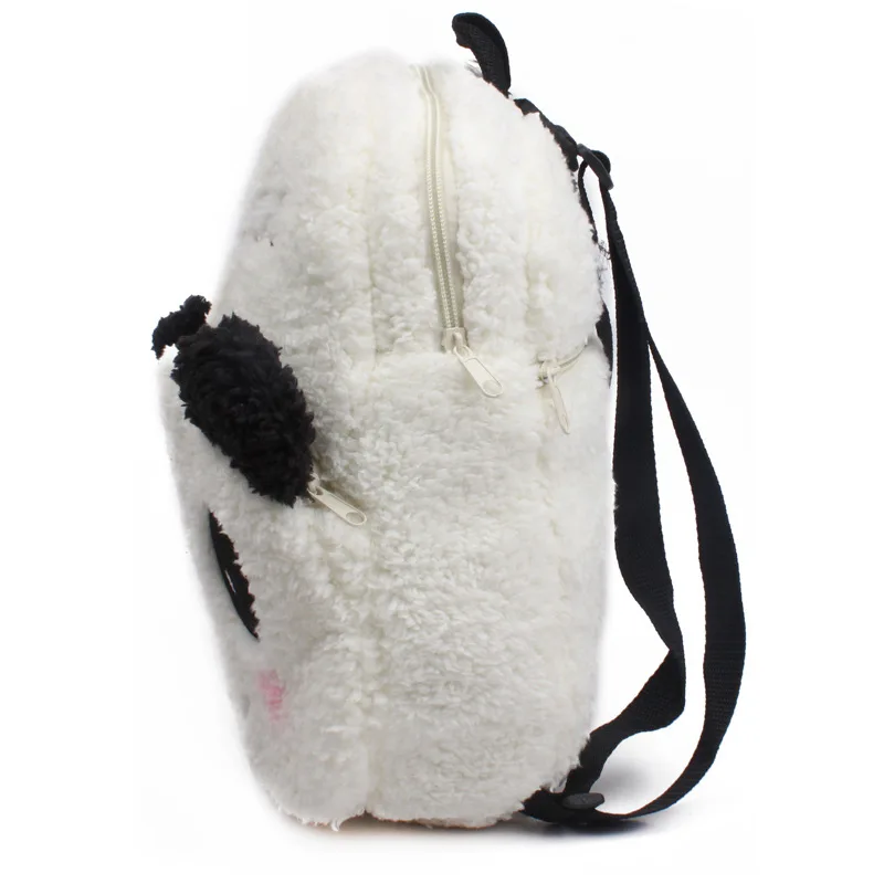 Panda Pattern Plush Schoolbag Baby School Bags Kids Plush Backpack Mini Bags for 1-3 Years Birthday Christmas Gift