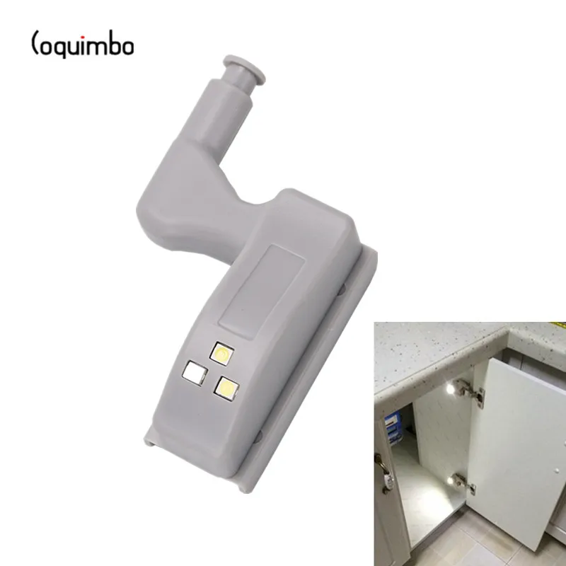 

Coquimbo 2/5 Packs Inner Hinge LED Sensor Under Cabinet Lights For Kitchen Bedroom Closet Wardrobe Night Light Battery Operated