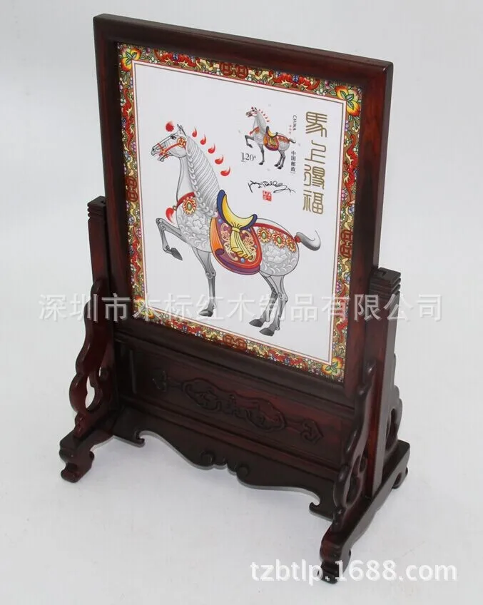 Shenzhen hand-carved wooden antique wall table plaque Taiwan screen manufacturers supply high-grade mahogany wall series