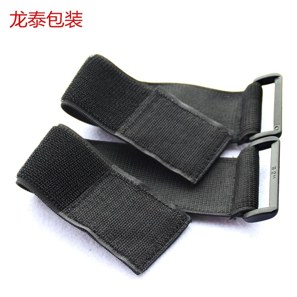 

Free shipping 10pcs 3.8cm x 25cm nylon self adhesive elastic strap tapes with plastic buckle sticky elastic cable ties