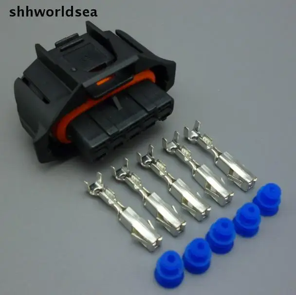 

shhworldsea 5Pin 3.5mm senser female plug diesel commonet rail injector/intake pressure waterproof pbt connector 1928403738