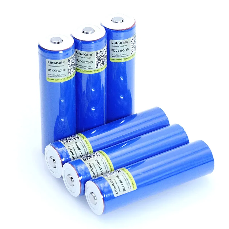 Перезаряжаемая литиевая батарея Liitokala 18650 3,7 в ма, батареи для вспышки, светодиодсветильник батарея + заостренный