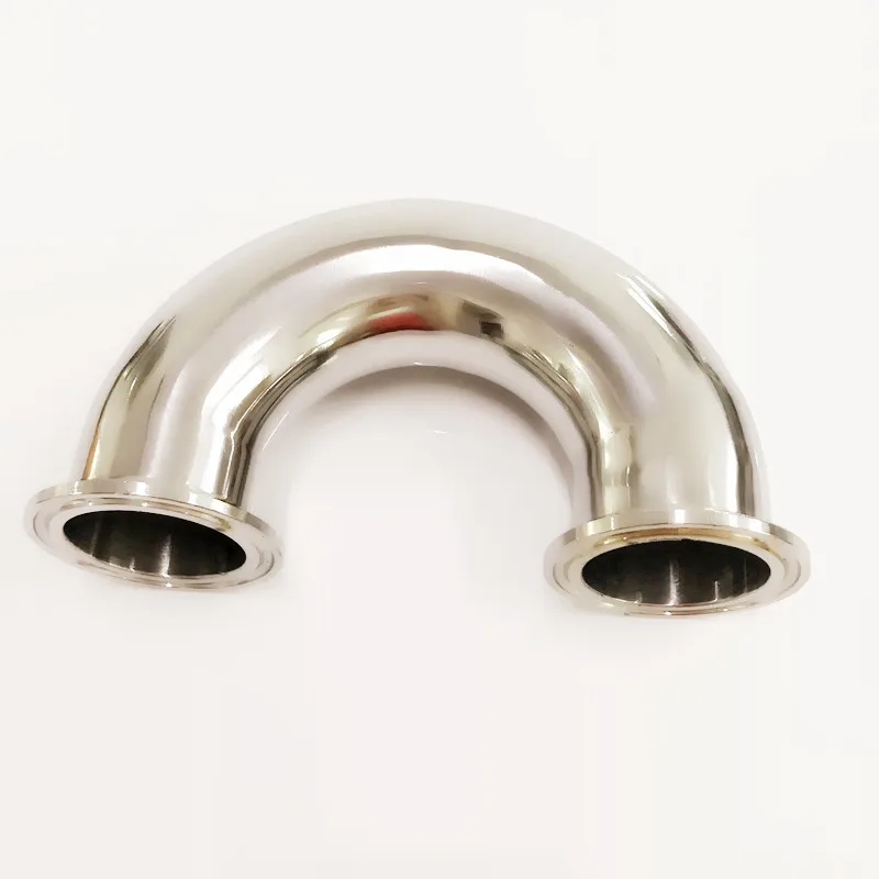 

51mm O/D 2" Tri Clamp 304 Stainless Steel Sanitary Ferrule 180 Degree Return Bend Elbow Three Clover Pipe Fitting For Homebrew