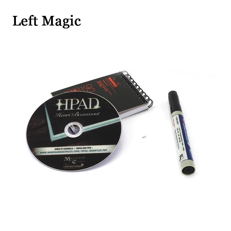 HPad By Henri Beaumont (DVD With Gimmick ) Magic Trick A7 Notebook Magic Props Close Up Street Stage Magic Mentalism