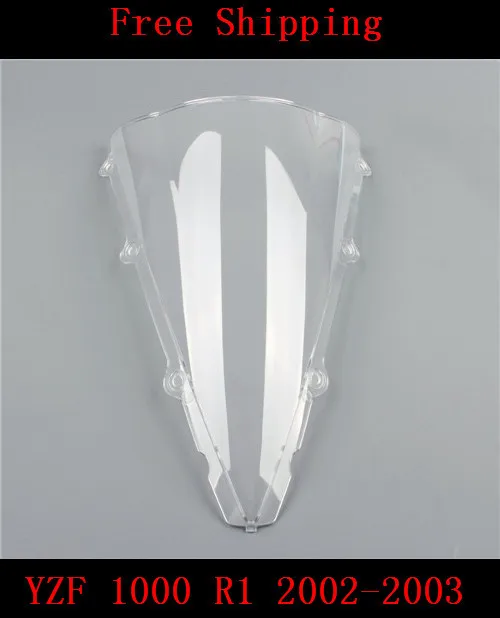 Лобовое стекло для мотоцикла Yamaha YZF 1000 R1 2002-2003 лобовое стекло с двойными пузырьками для Yamaha YZF R1000 белый