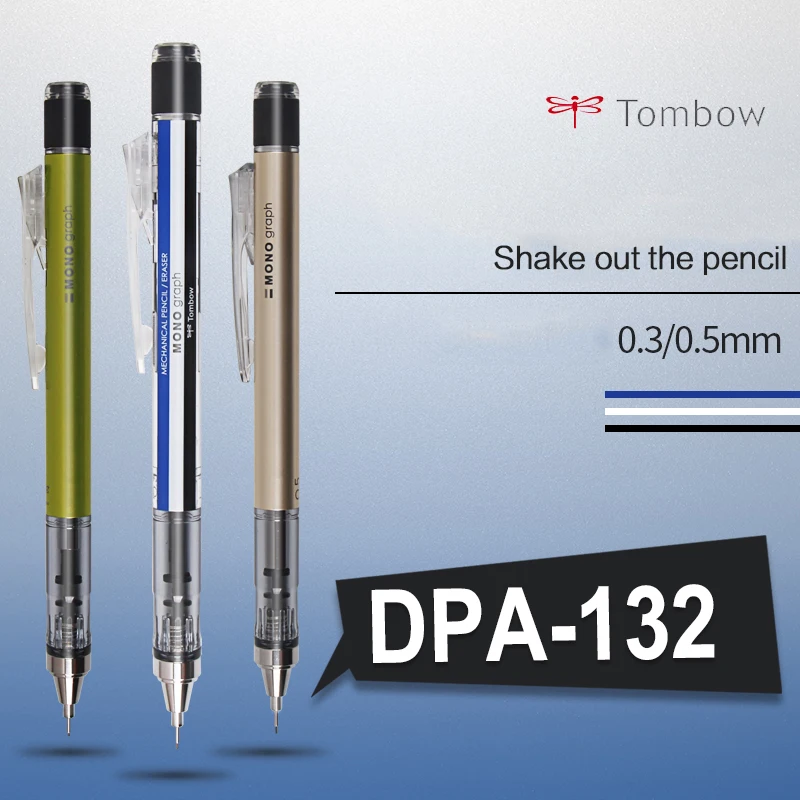 1Pc 0.3Mm 0.5Mm Jepang TOMBOW MONO Grafik Goyang Keluar Memimpin Pensil Mekanis Otomatis Pensil Kreatif Pemodelan Siswa alat Tulis