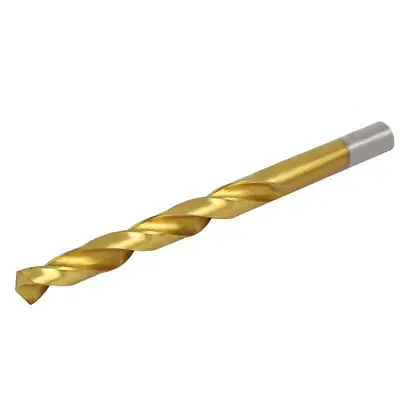 

9.9mm Drilling Dia Titanium Plated 2 Flutes Straight Shank Twist Drill Bit