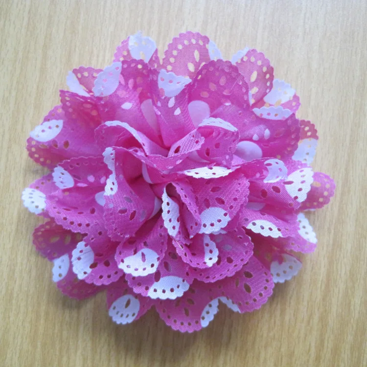 20pcs/lot Baby  Head Headwear  Wholesale Chiffon Clothing Accessories Brooch Headwears A Single Headdress Flower 12cm