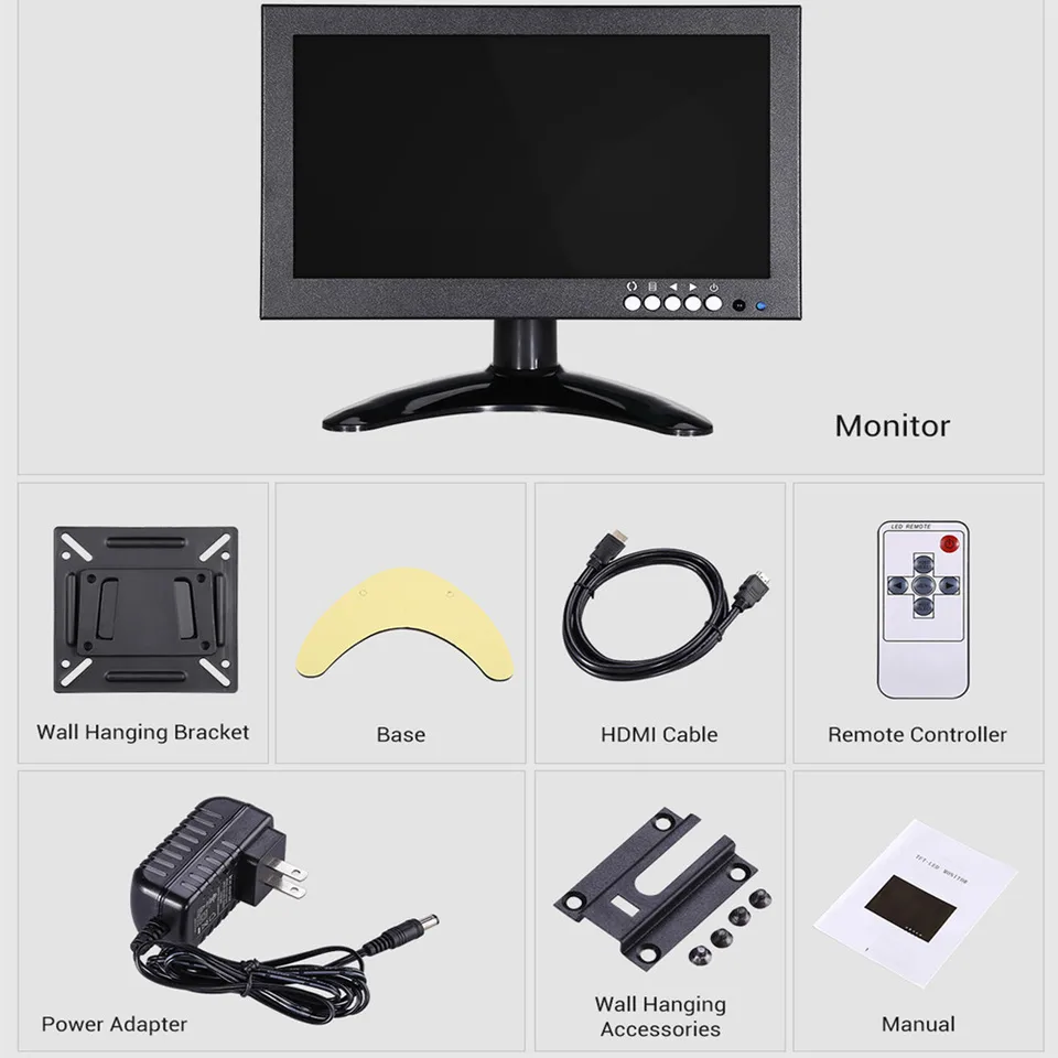 EYOYO EM08G 8 インチ 1280*720 IPS HDMI モニター解像度サポート VGA
