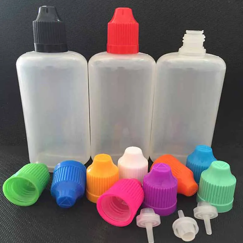 600pcs PE 100ML Plastic Dropper Bottle soft empty Plastic E liquid  Bottles With Childproof Cap and Long Thin Tip