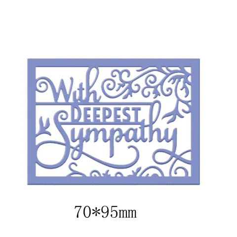 Металлические трафареты для скрапбукинга "With Deepest Sympathy Frame"