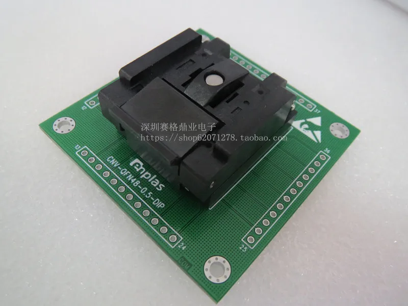 Imagem -02 - Clamshell Qfn4856bt0.5-01 Qfn48 Dip 7*7 mm Espaçamento 0.5 mm Enplas ic Queima Assento Adaptador Teste Banco de Teste Soquete