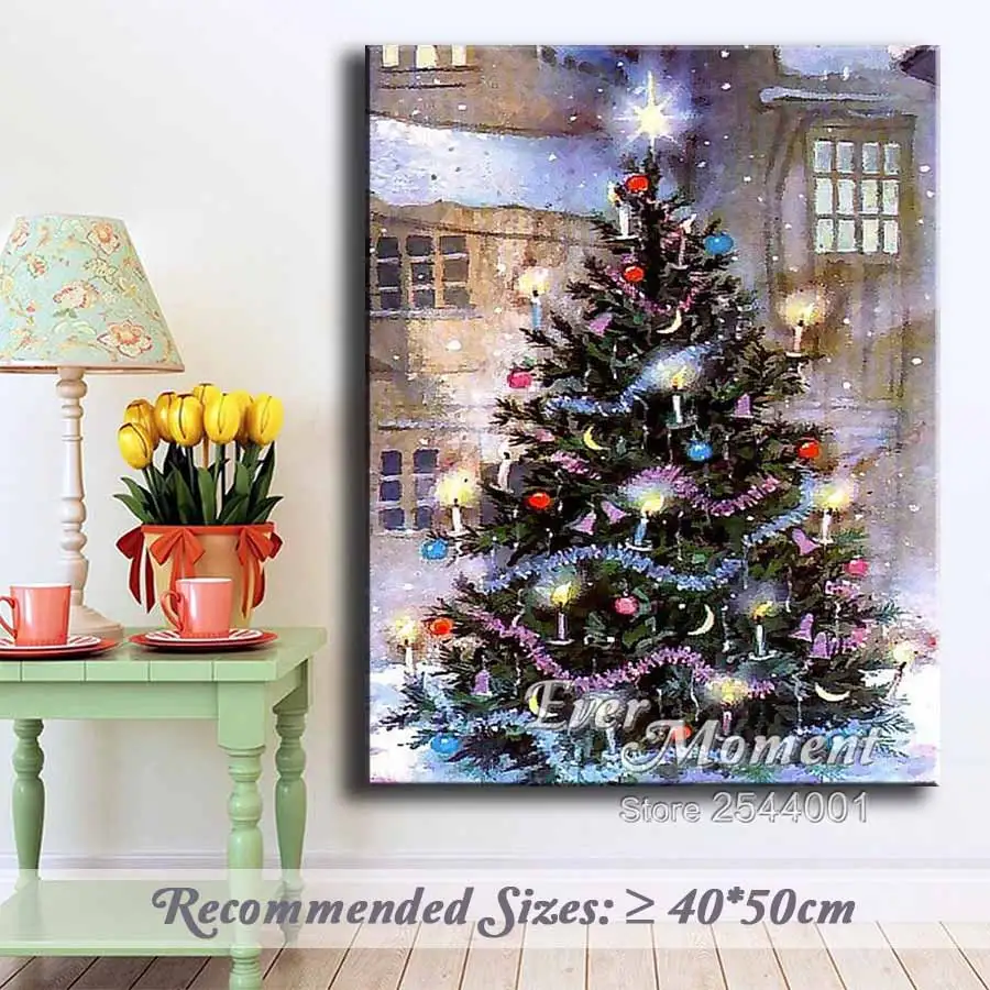 Ever Moment DIY Diamond Painting Cross Stitch Christmas Tree Festival Decoration Christmas Gift Craft Full Square Drills ASF1022