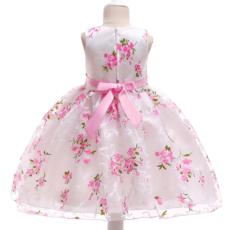 Abiti estivi per bambini per ragazze abbigliamento Flower Toddler Girl Dress Pink Birthday Princess Dress Party abito da sposa 2 3 anni