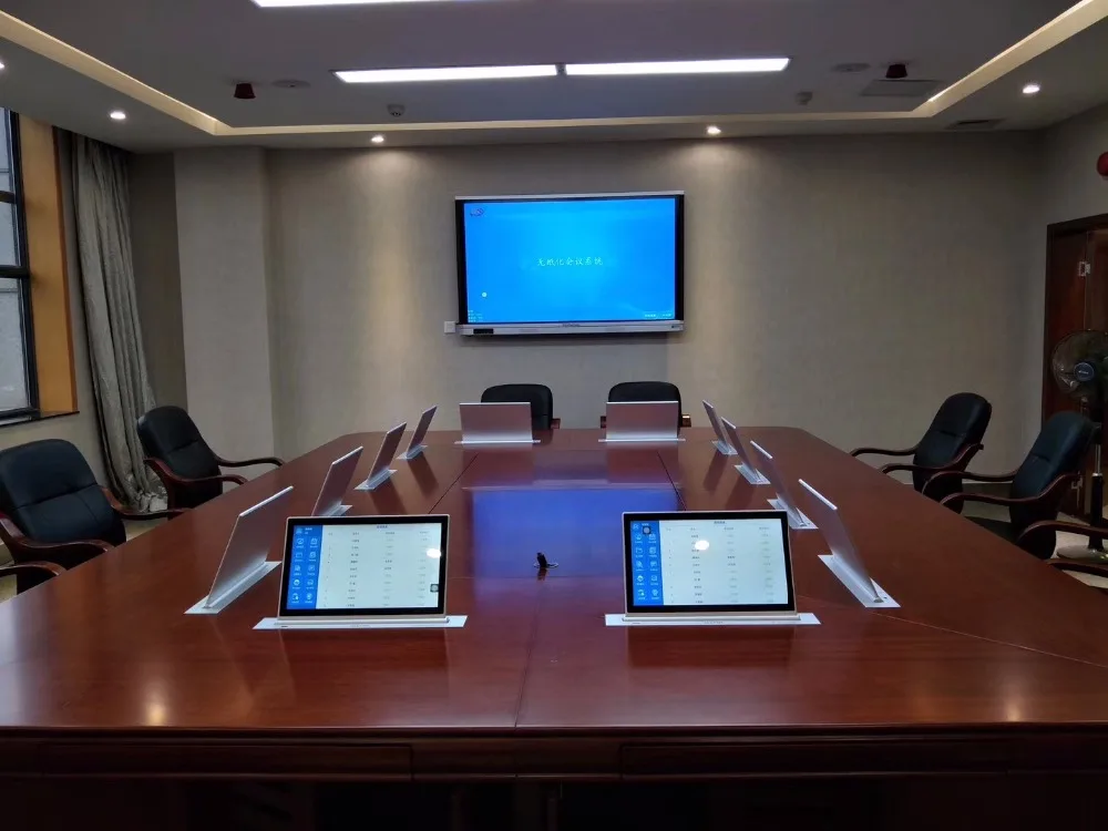 

Motorized pop up LCD Monitor Lift with Widescreen for Conference Table extra thin with touch screen