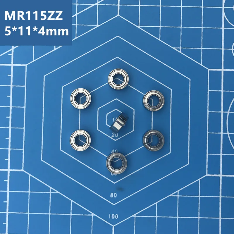 

Free Shipping high quality 50pcs MR115ZZ 5*11*4mm MR115Z Miniature Deep Groove Ball Bearing Sealed Metal Steel MR115