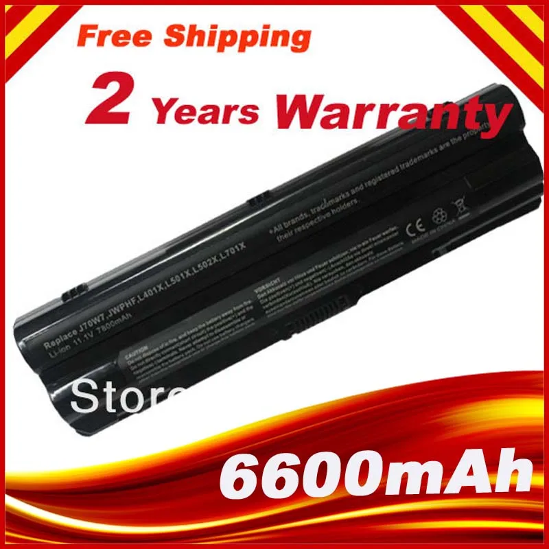 9 Cells 7800mAh Battery for DELL XPS 14 XPS 15 L401x L501x L502x L521x 17 L701x 3D L702x laptop free shipping