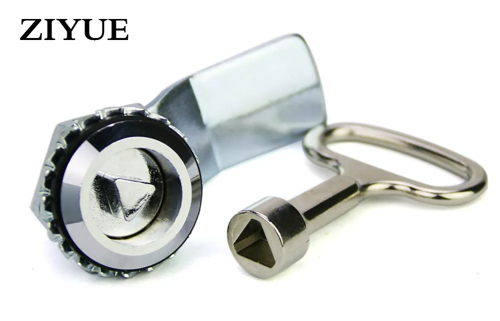 Free Shipping ! High Quality Zinc Alloy Chrome-faced 360 Degree Rotation Electrical Cabinet Locks With Anti-dust Keys