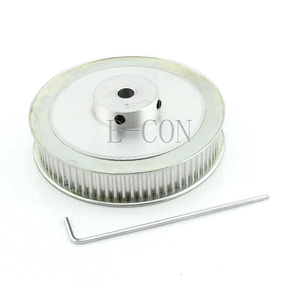 

1pcs HTD5M Timing Pulley 72teeth Synchronization Alumium Bore 8mm/10mm/12mm/12.7mm/14mm/15mm/17mm/20mm Teeth Width 16mm