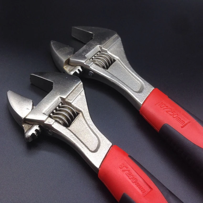 6 "/8"/10 "/12" ประแจปรับ Multi-Functional Spanner พลาสติก Handle ประแจ auto ช่างซ่อมเครื่องมือเปิดประแจ