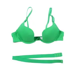 W Shape Cups Sexy Bra Women Super Gathering Bandage Bra Push Up Green Blue Red Black Bralette Wireless Adjustable Bras