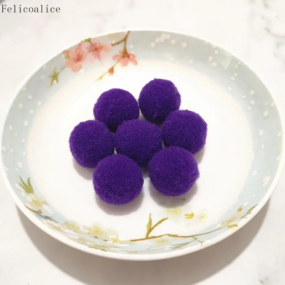 Bolas de pompom macio para artesanato, 200 peças de 8mm de plasticine fofo/pano de pelúcia, bola fofinha, decoração de jardim de infância, brinquedo de diy