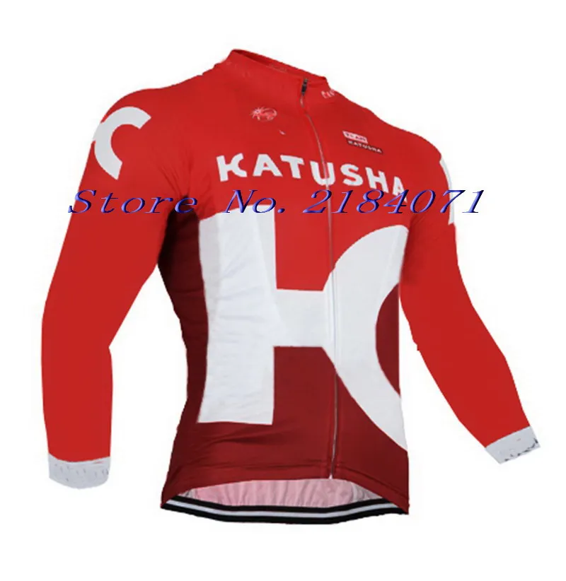 

WINTER FLEECE THERMAL 2016 KATUSHA TEAM ONLY LONG SLEEVE ROPA CICLISMO CYCLING JERSEY CYCLING WEAR SIZE XS-4XL