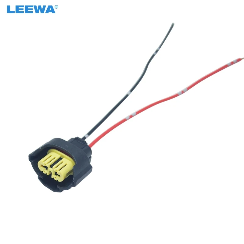 LEEWA 10PCS Car Headlight Lamp Holder H9 Base Bulb Socket Electrical Wire Connector Wiring Harness Plug Adapter #CA5961