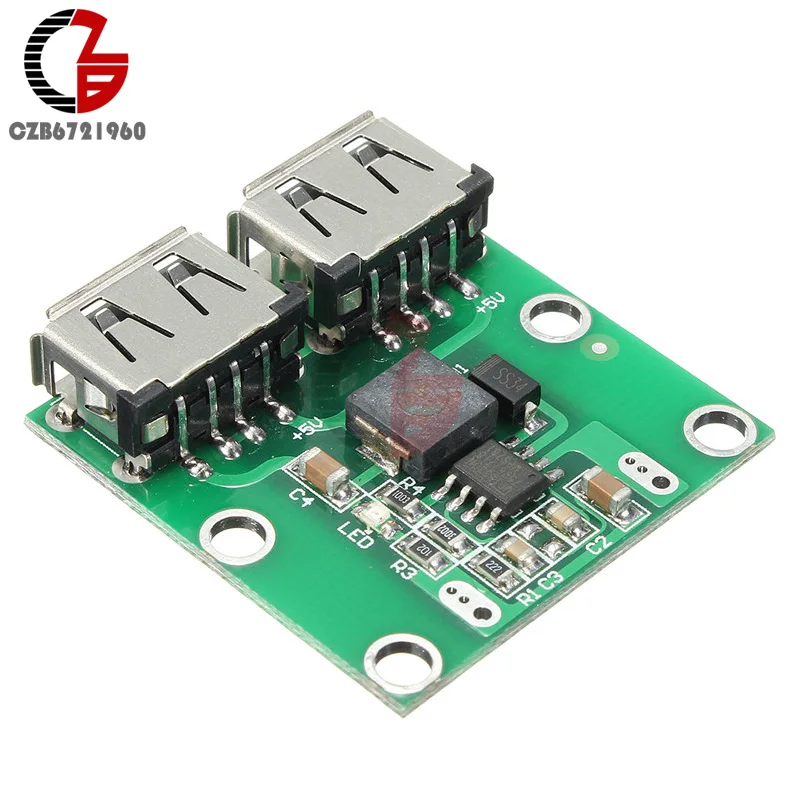 Dual USB Step Down Power Charging Supply Module DC-DC 6V-24V to 5.2V 3A Buck Converter Transformer Voltage Regulator Charger